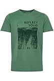 !Solid SDArchie SS2 Herren T-Shirt Kurzarm Shirt mit Print und Rundhalsausschnitt, Größe:L, Farbe:Fairway (186320)