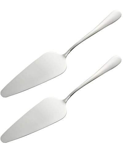 LOZTBUE Party pack de 2 couteaux à gâteau, couteau à gâteau en acier inoxydable, couteau à gâteau, coupe-pizza, couteau à gâteau en acier inoxydable poli