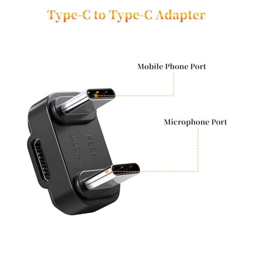 Adaptateur USB C vers USB C en U pour micro DJI Mic 2 et iPhone