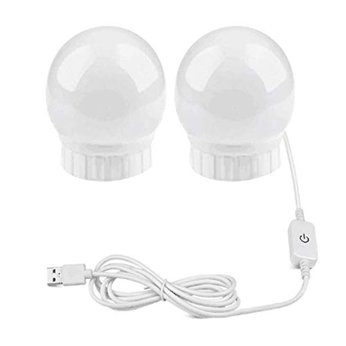 Luces LED de espejo de vanidad, tira de iluminación, estilo Hollywood con bombillas regulables para mesa de tocador de maquillaje, espejo de tocador (espejo no incluido) Cover