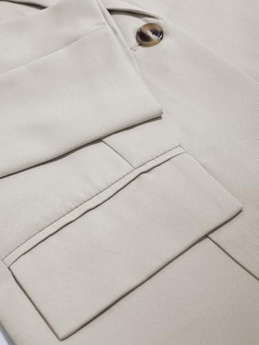 HOMEYEE Women Vintage Style Blazer Long Sleeve Lapel Collar Casual Business Office Jacket E1834