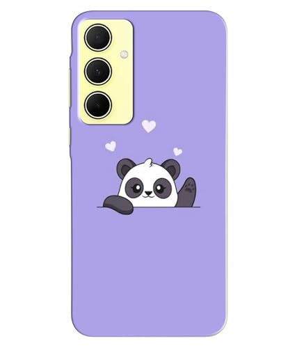 Image of Printed Hard Back Case Cover & Compatible for Samsung Galaxy A35 5G | Samsung A35 5G | Cute Panda Art (Multicolor) - D1182