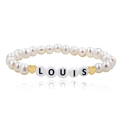Bracelets en perles naturelles jade afghan personnalisé avec nom femme