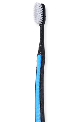Image of ADA Cavity Defense Activated Charcoal Toothbrush 5 Pack Ultra-Soft Flosspick Bristle for Sensitive Teeth & Gums, Aids in Teeth Whitening, Extra Soft, Slim Grip (5 Count)