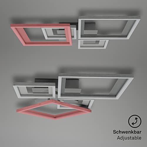 Plafonnier LED orientable Briloner 530mm avec variateur d'intensité pour éclairage intérieur