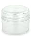 Vivaplex, 25 Clear, 20 Gram Plastic Pot Jars, Cosmetic Containers, With Lids.