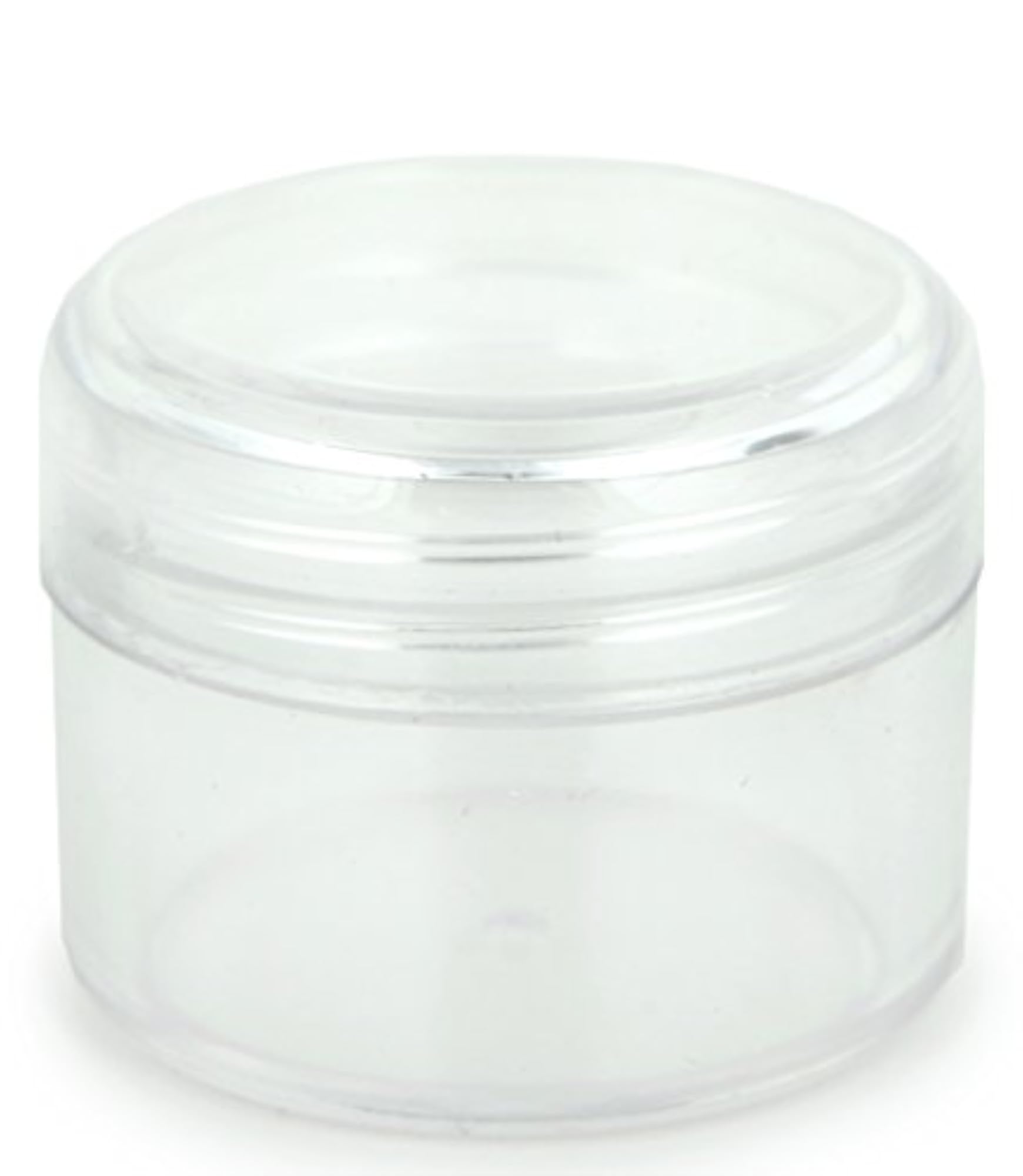25 Clear Plastic Pot Jars with Lids, 20 Gram