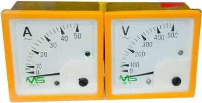 Analog Panel Meter AC Voltage Range Up to 500v AC Current Rang Upto 50amp (72 * 72 MM)