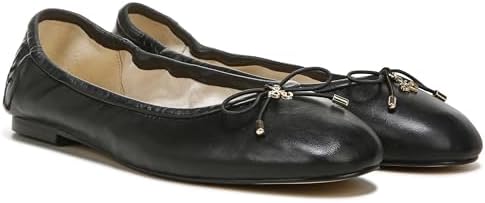 Sam Edelman Womens Felicia Classic Ballet Flat, Black Leather, 8 US - 4