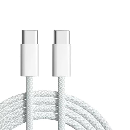 Digital Square Cable Tipo C to C 60W, Carga rápida USB Tipo C PD 1M, Aleación Trenzado de Nylon, para con Serie 15/15 pro 15 pro max 15 plus
