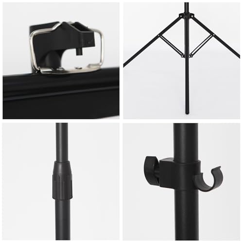 Pantalla retráctil con soporte 72" 16:9 para proyector miniatura 6