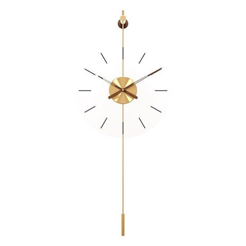 Montre mecanique murale avec decoration domestique minimaliste et epuree