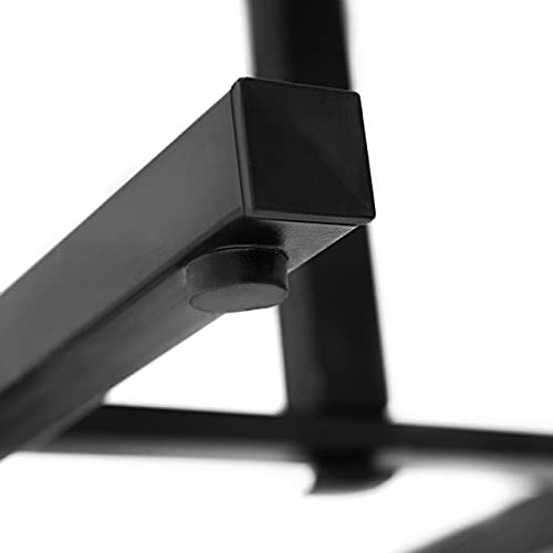 Relaxdays 1 x Futterstation Hund, 4,5 l Edelstahlnäpfe, Napfständer höhenverstellbar HBT 42 x 61 x 29 cm, rutschfest, Silber