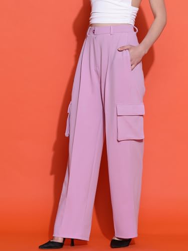 Image of KOTTY Women's High Rise Relaxed || Straight || Joggers Fit Cargo's for Pants || Trousers