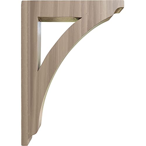 Ekena Millwork Bktw01X08X12Thwa Large Thorton Wood Wood Brackets, 1 3/4"W X 8 1/2"D X 12"H , Walnut #TOP2