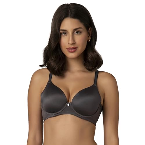Image of Amante Padded Wired Full Coverage Adjustable Straps Classique Elegance T-Shirt Bra F0013 (Beige) (42DD)