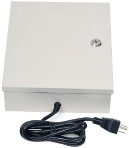 VideoSecu 9 Channel Port 12V DC Key Lock CCTV Security Camera Distributed Power Supply Box for Home Surveillance System with Lock and Power Pigtails BPW