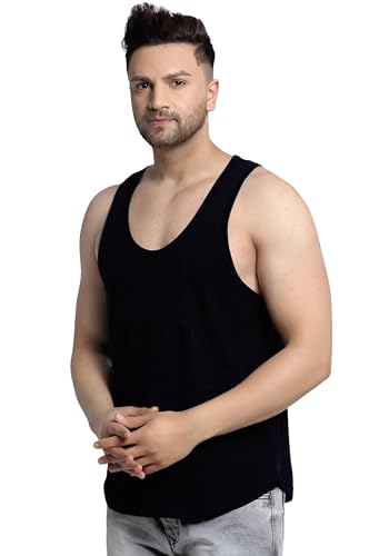 Image of Regular Fit 100% Cotton Vest for Men Multipurpose Sleeveless Undershirts Tank Top Use for Gym wear, Running Tanks Sando and Outdoor Baniyan for Men