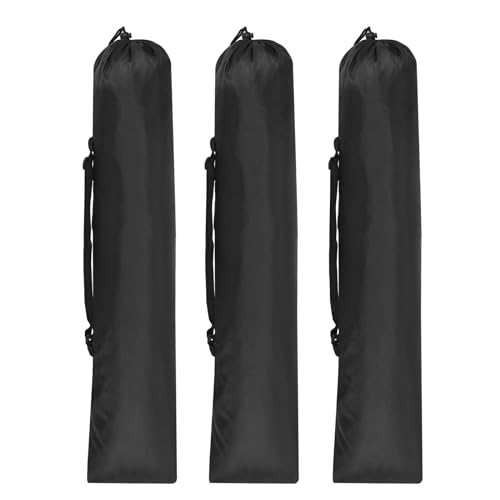 PATIKIL 38x10 Inch Camp Chair Replacement Bag, 3 Pack Nylon Folding Camping Chair Carry Bag Tripod Case Bag with Handle for Outdoor Camping, Black