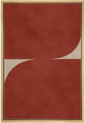 MUDECOR Framed Canvas Print Wall Art Modern Geometric Curve...