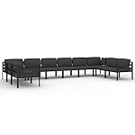 Modulares Aluminium Lounge-Set Anthrazit 10-teilig