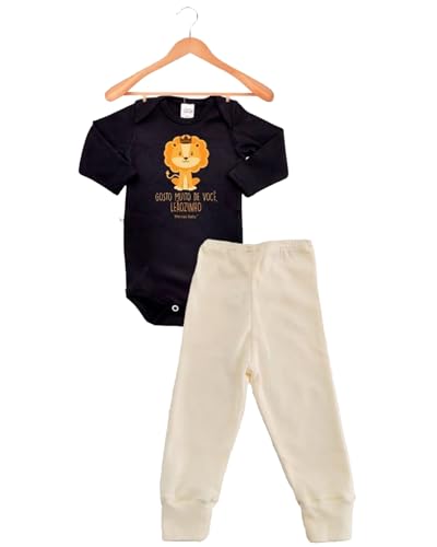 Kit Roupa de Bebe 8 Peças Body Manga Longa e Calça Mijão 100% Algodão fio 30 penteado Premium Menino