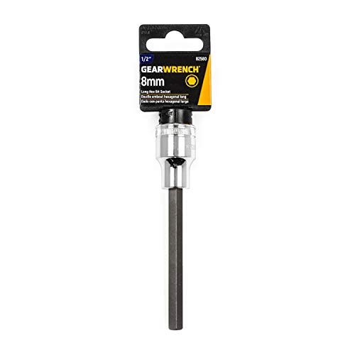 Image of GEARWRENCH 1 /2 inch Drive Long Length Hex Bit Socket, 8mm - 82580