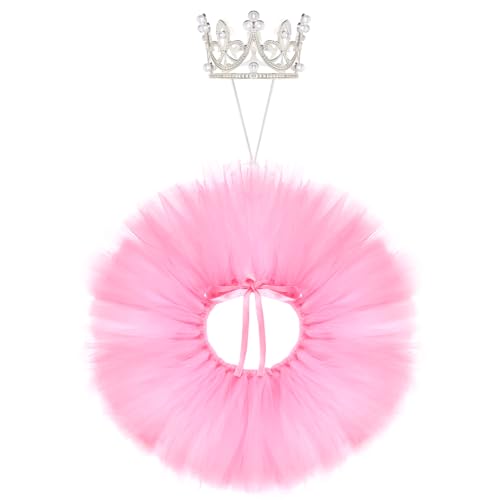 Disfraz para perro con tutu y corona de perlas