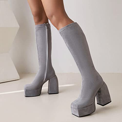 Bottes talon épais de 12CM de mode pour défilé et spectacle - 2