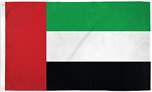 THE BABA 1x2 Meter/متر(100X200 CM) UAE FLAG - MADE FROM 100% RECYCLED CLOTH - STITCHED IN STRONG POLYESTER MATERIAL - LONG DURABILITY - INDOOR & OUTDOOR USE العلم الوطني لدولة الإمارات العربية المتحدة