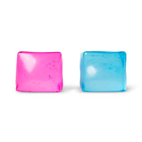SCRUNCHEMS Giant Sugar Cube Squishy Sensory Toy, Stress Relief Fidget Cube with Slow-Moving Gel, Pink or Blue, Age 3+ - Image 3
