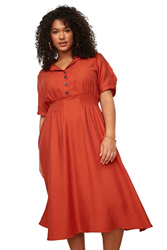 Robe Grande Taille Vert Trendyol pour femme chic et décontractée - 5