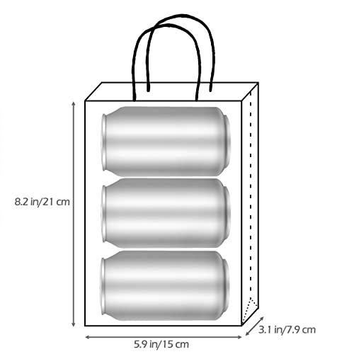 AZOWA Gray Gift Bags Small Kraft Paper Bags with Handles (21 x 13 x 8 CM, Grey, 25 Pcs), S (Pack of 25) - Image 3