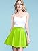MBJ WB211 Women's Basic Versatile Stretchy Flared Skater Skirt for Girl XL NEON_Lime