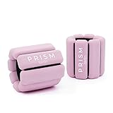 1 kg por juego Prism Weights, pulsera de fitness pesada, rosa, 2 piezas, pesas para tobillos y muñecas, 1 kg, pilates, correr, caminar.