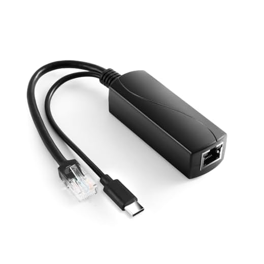 REVODATA 2.5G Type C PoE Splitter 5V/3A, 48V PoE a USB-C 5V/3A Uscita 15W, Ethernet 2.5Gbps Conforme IEEE802.3af/at, Plug and Play per Casa Intelligente