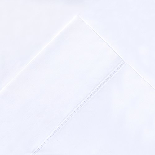 Pointehaven 525 Thread Count 100% Long Staple Cotton Oversized Deep Pocket Super Soft Sateen 4 Pc Sheet Set, White #TOP7
