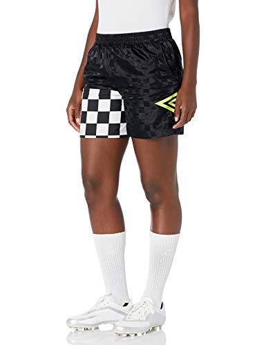 Umbro Mix Checkerboard Short, Black Beauty/White, M