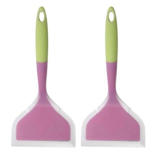 Kitchen Essential - Espátula de silicona de agarre cómodo para freír, adecuada para cocinar a diario y uso en campamentos