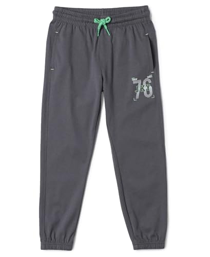 Image of Jockey AB10 Boys Super Combed Cotton Rich Graphic Printed Joggers with Elasticated Hem