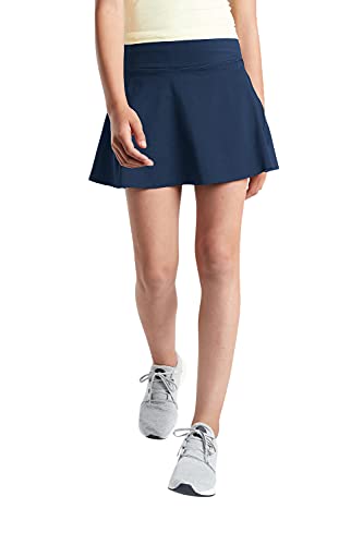 Recopilación de Ropa de Golf para Niña Top 10. 44 rrhss Falda deportiva de cintura alta para niña, color liso, ligera, para correr, deportes y golf, Azul, 11-12 Años