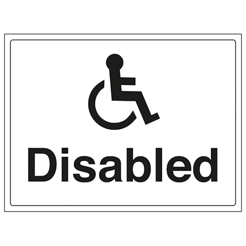 Panneau de sécurité disabled visible dans le noir plastique rigide 400x300mm