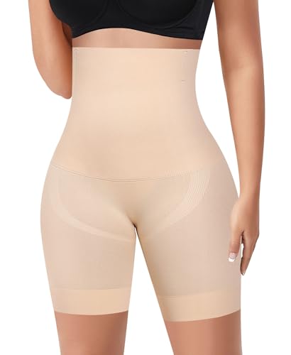 Image of Werena Shapewear Shorts Tummy Control for Women High Waisted Body Shaper Underwear Slimming Slip Shorts Under Dresses