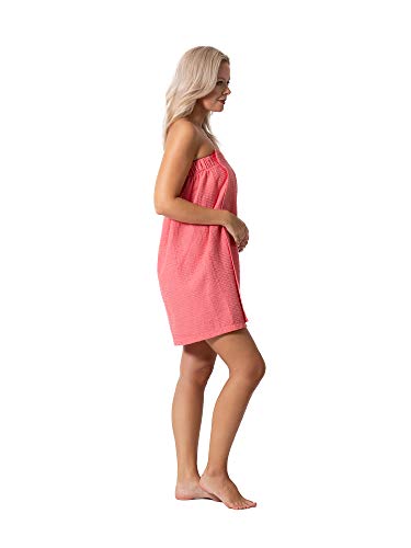 Image of Turkish Linen Women's Waffle Spa Body Wrap with Adjustable Closure