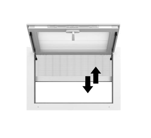 NOOTA AirFlow Series 36x24 Concession Window With Screen With FREE Acrylic Glass Aluminum Food TrucksWhite