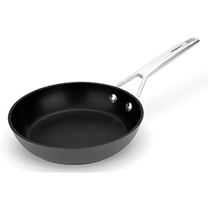 MsMk Small Frying pan, 8-inch Nonstick Durable Egg Omelet Skillet with Stay-Cool Handle, Limestone Non Stick Coating From GRE, 4mm Stainless Steel Base Induction, Oven Safe, Dishwasher Safe