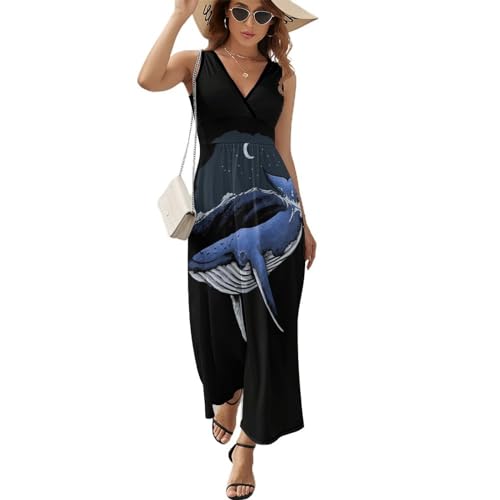 Robe longue d'été confortable pour cacher les complexes | Robe maxi sans manches