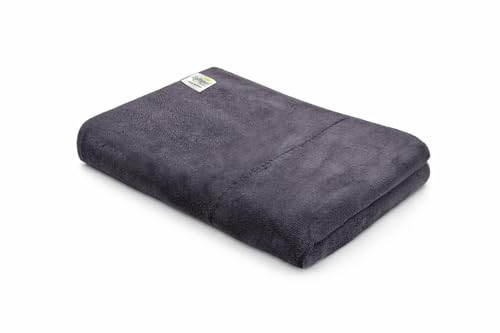 SOFTSPUN Microfiber Cloth for Car - 1200 GSM, 40x60cms, 1Pcs, Grey Super Absorbent Towel - Edgeless Design with Plush Pile and Lint Free Cloth for Drying and Detailing..