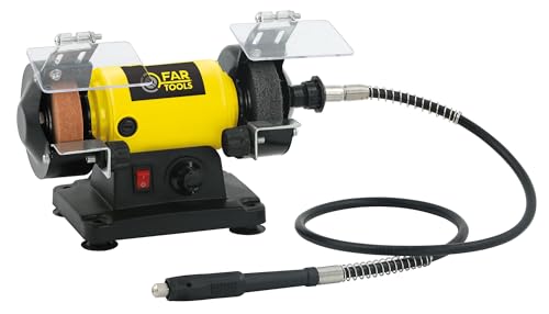 Fartools Mini touret à meuler 120 W Ø75mm, vitesse variable 0-9900tr/min, polyvalent: meule,...