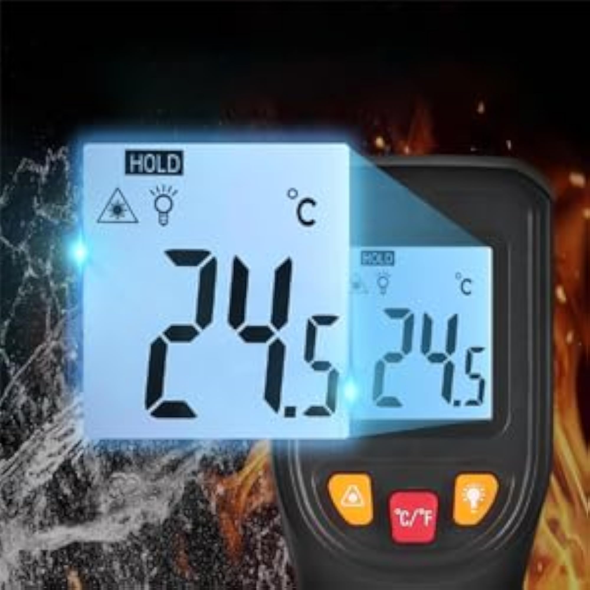 Digital Industrial Infrared Gun, Non-Contact Laser Meter
